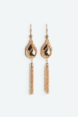 H&M - Women Gold Tassel Pendant Earrings