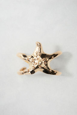 H&M - Women Gold Starfish-Shaped Cuff Bracelet
