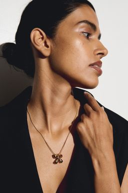 H&M - Women Gold Bow-Pendant Necklace