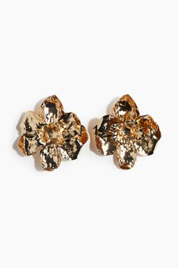 H&M - Women Gold Flower-Shaped Earrings