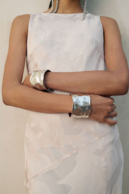 H&M - Women Silver Wide Cuff Bracelet