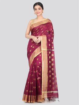 PinkLoom - Women's Cotton Silk Saree With Unstitched Blouse Piece