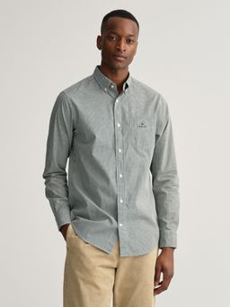 GANT - Men Green Checked Regular Fit Shirt
