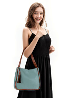 Toteteca - Unlined Shoulder Bag with Pouch (Set of 2)