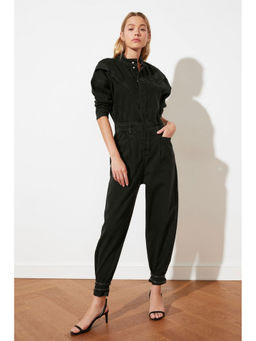 Trendyol - Black Denim Utilty Jumpsuit (UK 16)