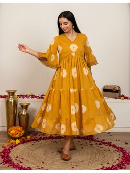 Sivi - Mustard Cotton Dress