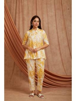 Sivi - Yellow Printed Cotton Co-Ord Set