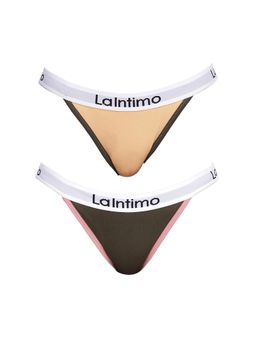 La Intimo - Moda Fashionable Brief Panty - Multi-Color (Pack of 2)