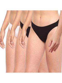 La Intimo - Glamo Rise High Leg Brief - Multi-Color (Pack of 3)