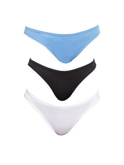 La Intimo - Spiffy Semi Seamless Thongs - Multi-Color (Pack of 3)