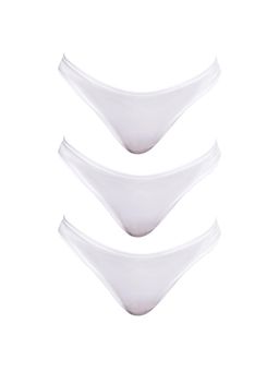 La Intimo - Spiffy Semi Seamless Thongs - White (Pack of 3)