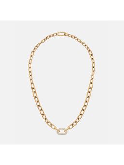 Daniel Wellington - Crystal Link Gold Metal Necklace For Women
