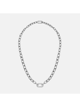 Daniel Wellington - Crystal Link Silver Metal Necklace For Women