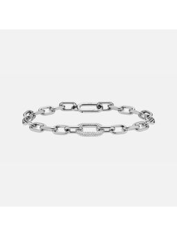 Daniel Wellington - Crystal Link Silver Metal Bracelet For Women