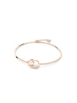 SWAROVSKI - White Rose Gold-Tone Plated Round Cut Una Medium Bracelet