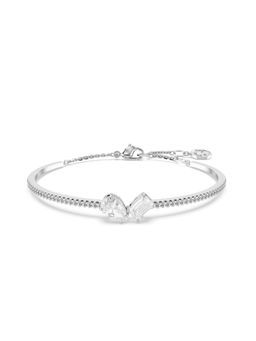 SWAROVSKI - White Rhodium Plated Mixed Cuts Mesmera Medium Bangle