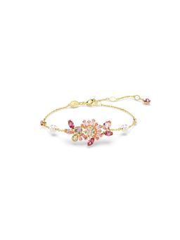 SWAROVSKI - Pink Gold-Tone Plated Crystal Pearl Gema Medium Bracelet