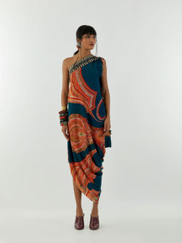 Aseem Kapoor - Multi-Colour Rasa One Shoulder Dress