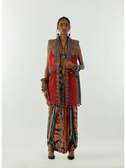 Aseem Kapoor - Red Ruhi Sleeveless Jacket