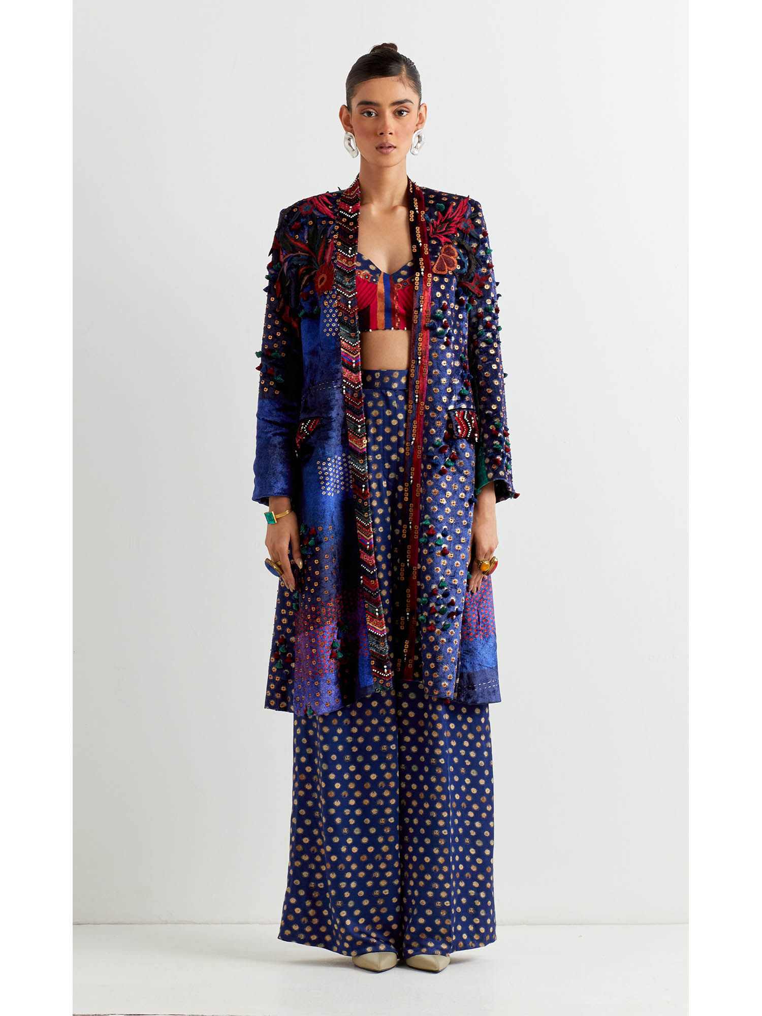 aseem kapoor Blue Dariya Long Jacket-picture-41