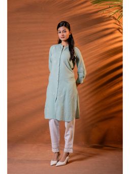 Juniper - Matcha Bloom Sage Green Straight Kurta
