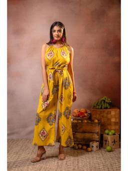 Juniper - Mustard Carnival Printed Jumpsuit