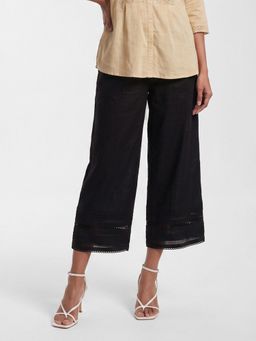 max - Black Women Lace Detailed Pant
