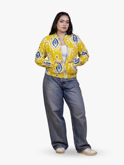 ZLAATA - Yellow Ikat Reversible Jacket