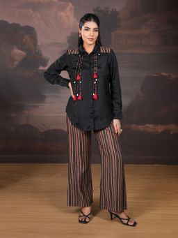 ZLAATA - Black Ethnic Co-Ord Set
