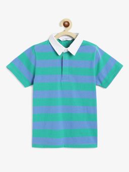 Campana - Boys Pablo Half Sleeves Rugby Stripes Polo T-Shirt