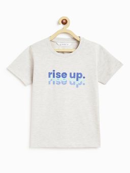 Campana - Boys Daniel Half Sleeves Rise-Up Print T-Shirt