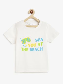 Campana - Boys Daniel Half Sleeves At The Beach Print T-Shirt