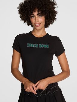 Victoria's Secret - Women Black Typography T-Shirt