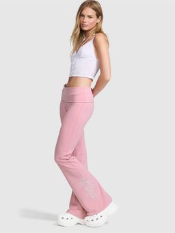 Victoria's Secret - Women Pink Graphic Boot Cut Leggings