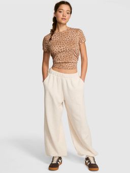 Victoria's Secret - Women Beige Solid Oversized Joggers