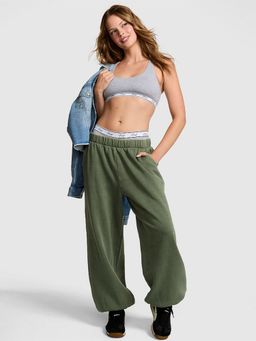 Victoria's Secret - Women Green Solid Oversized Joggers