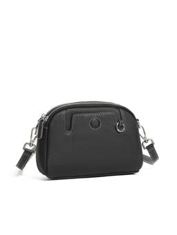 FAVORI - Black Pouche -Leather Crossbody Bag