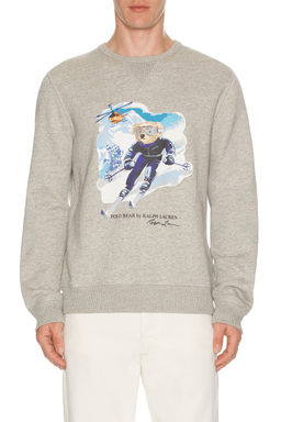 POLO RALPH LAUREN - Fleece Printed Active Bear Crewneck Sweatshirt