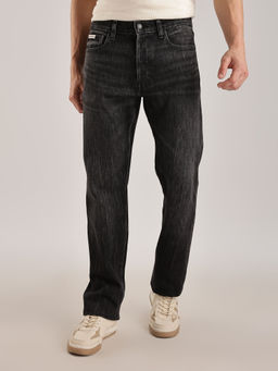 Calvin Klein - Black Cotton Slim-Fit Mid Rise Jeans