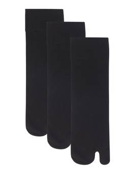 NEXT2SKIN - Cotton Thumb Tube Socks for Women Toe Socks for Ladies (Black)