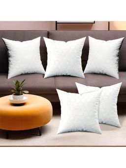 Kuber Industries - White Velvet Cushion Covers (Pack of 5)