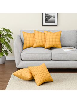 Kuber Industries - Yellow Cushion Covers (Pack of 5)