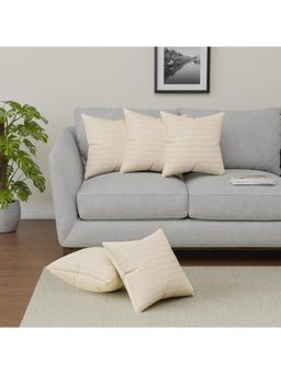 Kuber Industries - Cream Cushion Covers (Pack of 5)