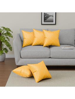 Kuber Industries - Yellow Cushion Covers (Pack of 5)