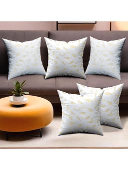 Kuber Industries - Grey Fancy Velvet Sofa Cushion Covers (Pack of 5)