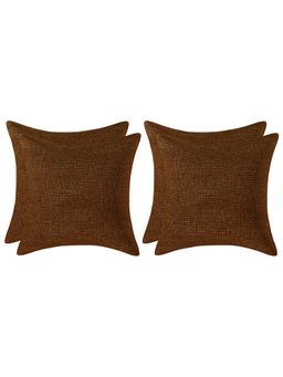 Kuber Industries - Brown Square Cushion Covers (Pack of 4)
