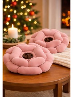 BAJO'S - Pink Rose Decorative Cushions (Pack of 2)