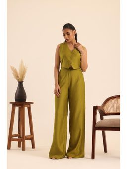 Alaya by Stage3 - Olive Power Aura Co-Ord (Set of 2)
