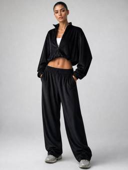 PARTIQ - Black Solid Co-Ord Set