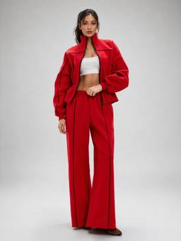 PARTIQ - Red Solid Co-Ord Set